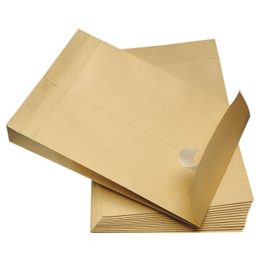 Soennecken gusset envelope C4 130 g with window peel & seal 20F 100 pieces brown