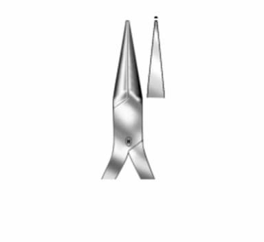 Flachspitzzange gerieft 12 cm
