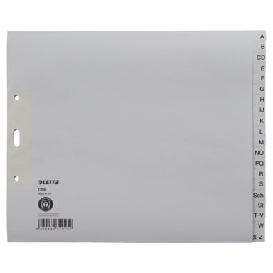 Leitz index divider set A-Z A4 24x21 cm 20-part paper grey