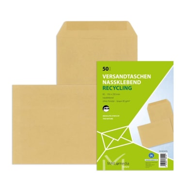 MAILmedia mailing bag B5 90 g gummed 50 pieces brown