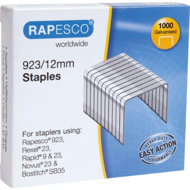 Rapesco staples 923/12 mm galvanised
