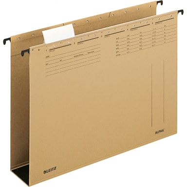 Leitz suspension file box ALPHA A4 60 mm cardboard brown