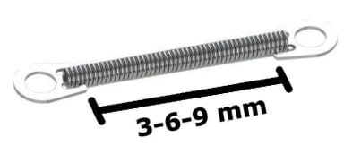 NiTi Extension Spring Eyelets 9mm 150g Light