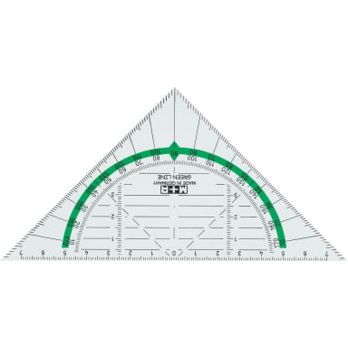 M+R set square Green Line 16 cm