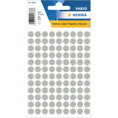 Herma marking dot 8 mm 540 pieces grey