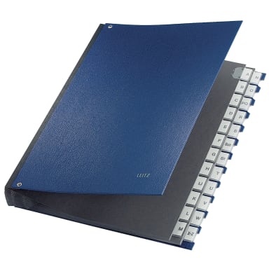 Leitz desk sorter A4 A-Z 24 compartments grey board blue