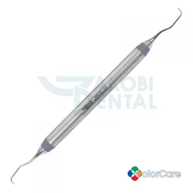 Gracey Curette 1/2, LONG, ColorCare handle # 7, Colour: yellow, stainless steel