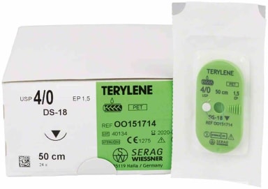 Serag Wiessner Teryleen Groen 4/0 DS-18 0,75 2Dtz