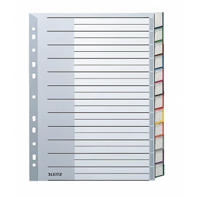 Leitz index divider set A5 12 sheets PP blank