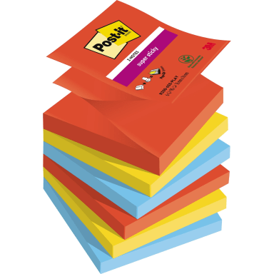Post-it Haftnotiz Super Sticky 76x76 mm 90 Blatt 6 Stück