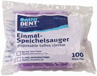 Omnident Einmal-Speichelsauger Lose Kappe Purple 100er