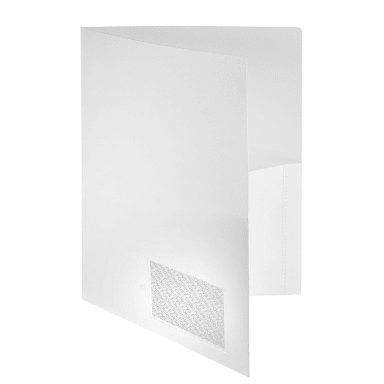 FolderSys brochure folder A4 PP clear pocket white