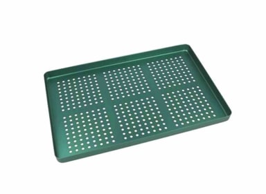 Euronda Alu Normtray Boden Green Gelocht