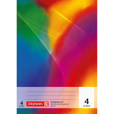 Brunnen exercise book A5 ruling Lin 4 32 sheets ruled