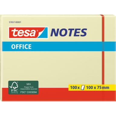 tesa sticky notes Office Notes 100x75 mm 100 sheets yellow
