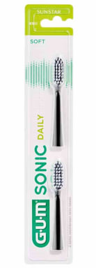 Gum SONIC Daily Ersatzbürste schwarz 2St