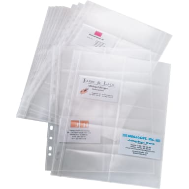 Sigel business card pocket max. 200 cards 10 pieces transparent