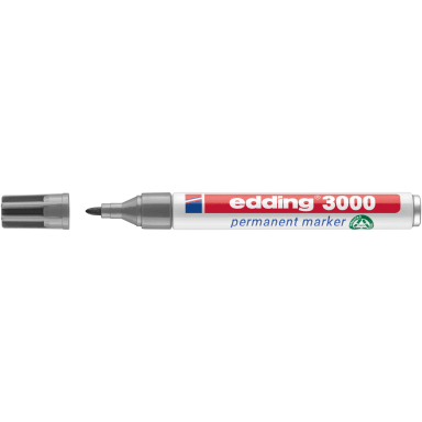 edding permanent marker 3000 1.5-3 mm bullet tip grey