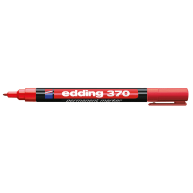 edding permanent marker 370 1 mm bullet tip refillable red