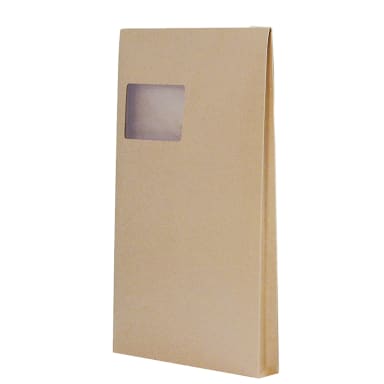 Soennecken gusset envelope C4 130 g with window peel & seal 25 pieces kraft brown