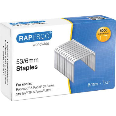 Rapesco staples 0 53/6 mm galvanised