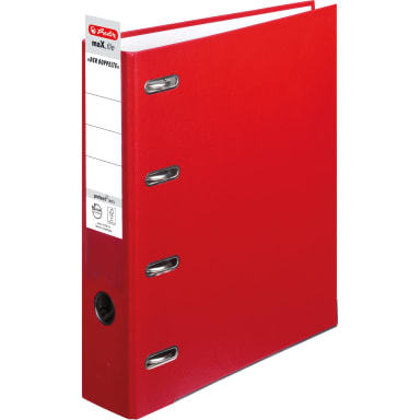 Herlitz double binder 2x A5 landscape 75 mm red