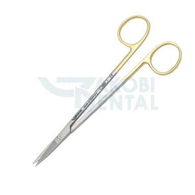 Surgical scissors Kelly S 5002, total length 160mm, straight, TC, stainless steel