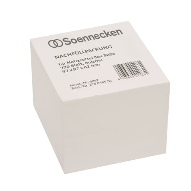 Soennecken note box refill 97x97x82 mm 720 sheets white