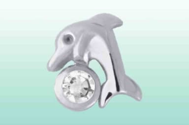 Prodent Twizzler Dolfijn met Diamant Witgoud