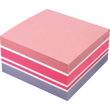Soennecken sticky note cube 75x75 mm 400 sheets red/white/pink/violet