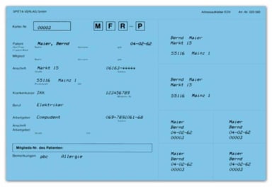 Anschriftaufkleber blau 560 100St