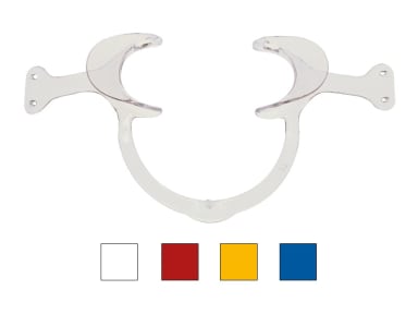 Cheek retractor with side handles, medium, clear