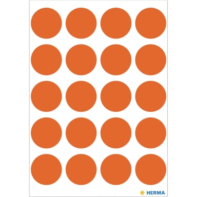 Herma marking dot 19 mm 100 pieces red