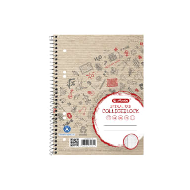 Herlitz notepad A5 with margin 80 sheets squared