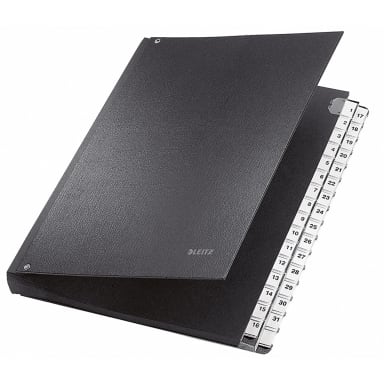 Leitz desk sorter A4 1-31 32 compartments grey board black