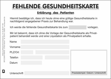 Erklärung fehlendeVers.Karte 100St