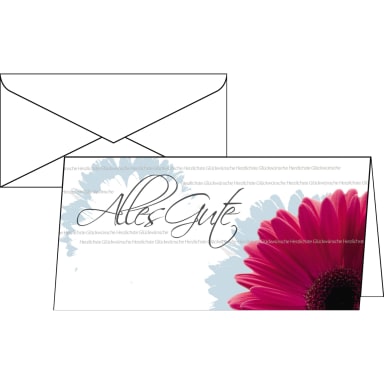Sigel folded card Glückwunsch 10 pieces with envelopes