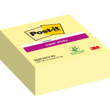 Post-it Haftnotiz Super Sticky Würfel 76x76 mm gelb