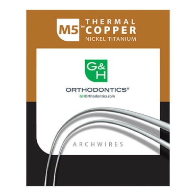M5™ Thermal Copper Nickel-Titanium bogen Europa™ Form II Damon® compatibel 25/PK, .014, bovenkaak, met stops