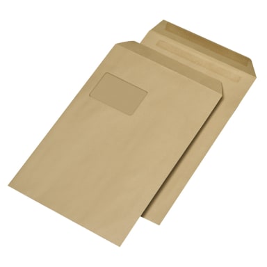 MAILmedia mailing bag C4 with window self-adhesive 250 pieces brown