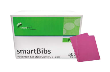 Smartdent SmartBibs Patient Napkins Magenta