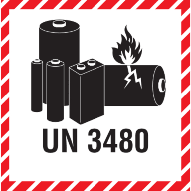 DR-Label shipping label UN3480 100x100 mm 1,000 pieces