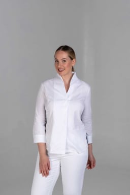 Van Laack Top Kelchkragen With Insert White/midnight 44