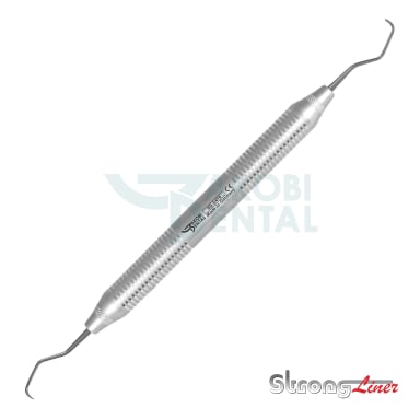 Implant-Curette Gracey 3/4, standard, StrongLiner handle # 6, working tips made of titanium