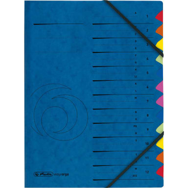 Herlitz sorting folder A-Z 12 compartments blue