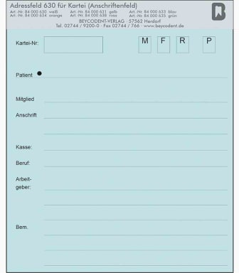 Adressfelder blau 84000633 Pa