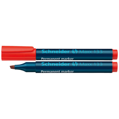 Schneider permanent marker Maxx 133 1+4 mm chisel tip red