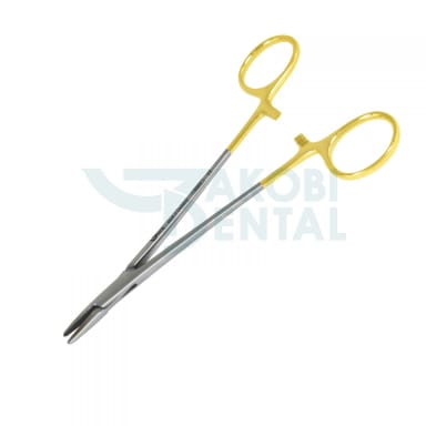 Needle holder Mayo-Hegar NH 5042, beaks serrated, stainless steel, 160mm, Tungsten Carbid inserts (TC)