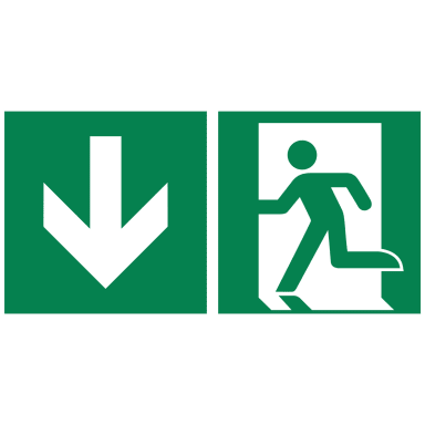 Information sign emergency exit 30x15 cm rigid PVC