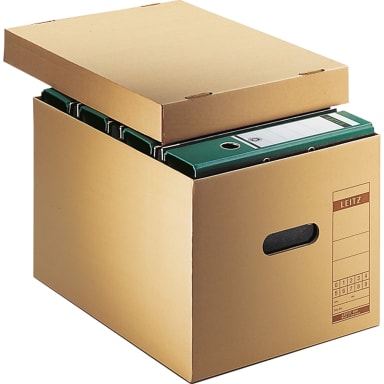 Leitz archive box A4 max. 7 ring binders board kraft brown